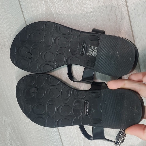 Coach Womens Piccadilly plastic Thong Sandals flas flip flop Ankle shoes sz 6B - Picture 9 of 9